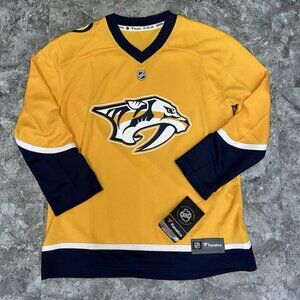Nashville Predators Youth Jersey Size L/XL Stitch Logo Fanatics Authentic Yellow